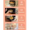 image:image6 Set FIKA One Kitchen Ceramic Round Food Container Set with Glass Lid Porcelain Prep Mixing amp Serving Bowls Microwave Oven amp Dishwasher Safe Storage Home Deco Canister 200ml  021qt  7ozRose Pink