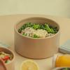 image:image6 Set FIKA One Kitchen Ceramic Round Food Container Set with Glass Lid Porcelain Prep Mixing amp Serving Bowls Microwave Oven amp Dishwasher Safe Storage Home Deco Canister 200ml  021qt  7ozRose Pink