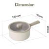 image:imageChou Chou Kitchen Nonstick 21QT Saucepan with Glass Lid Healthy Cooking Non Stick Ceramic Coating Sauce Pot Induction Compatible Cookware Boiling Warming Stewing Made in Korea 7  18cm