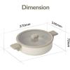 image:imageChou Chou Kitchen Nonstick 26QT Low Stock Pot with Silicone Rim Lid Healthy Cooking Ceramic Coating Casserole with Handle Induction Compatible Cookware Hot Pot Stew Made in Korea 95  24cm