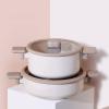 image:imageChou Chou Kitchen Nonstick 26QT Low Stock Pot with Silicone Rim Lid Healthy Cooking Ceramic Coating Casserole with Handle Induction Compatible Cookware Hot Pot Stew Made in Korea 95  24cm