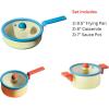 image:imageDanish Kitchen Nonstick 6Pieces Forged Cookware Set with Lid Healthy Cooking Ceramic Coating Pot Saucepan Multi Pan Induction Compatible Kitchenware Made in KoreaDanish Set