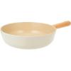 image:imageFIKA 10Inch Nonstick Stir Fry Wok with Wooden Handle Induction Compatible Cookware for All Stovetops Kitchen Essential Ceramic Coating Skillet Healthy Cooking Pan Made in Korea 26cm
