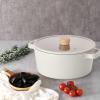 image:imageFIKA 5Piece Nonstick Cookware Pot and Pan Set with Lid Healthy Cooking Ceramic Coated Skillet with Natural Wood Handle Induction Gas Stove Compatible Kitchenware Everyday Cooking Made in Korea