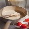 image:imageFIKA 95 inch Nonstick Frying Pan with Wooden Handle Induction Compatible Cookware for All Stovetops Kitchen Essential Ceramic Coating Skillet Healthy Cooking Omelet Pan Made in Korea 24cm