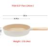 image:imageFIKA 95 inch Nonstick Frying Pan with Wooden Handle Induction Compatible Cookware for All Stovetops Kitchen Essential Ceramic Coating Skillet Healthy Cooking Omelet Pan Made in Korea 24cm