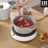 image:imageFIKA Kitchen Nonstick 27QT Stock Pot with Glass Lid Healthy Cooking Ceramic Non Stick Casserole Induction Compatible Cookware Gray Color Made in Korea 22cm CasseroleDeep Pot