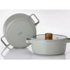 image:imageFIKA Kitchen Nonstick 27QT Stock Pot with Glass Lid Healthy Cooking Ceramic Non Stick Casserole Induction Compatible Cookware Gray Color Made in Korea 22cm CasseroleCasserole