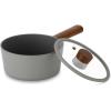 image:imageFIKA Kitchen Nonstick 27QT Stock Pot with Glass Lid Healthy Cooking Ceramic Non Stick Casserole Induction Compatible Cookware Gray Color Made in Korea 22cm CasseroleDNEOG218
