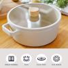 image:imageFIKA Kitchen Nonstick 40QT Stock Pot with Lid Healthy Cooking Ceramic Coating Casserole Induction Compatible Cookware Stew Soup Noodle Multi Dutch Oven Made in Korea 95  24cm