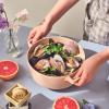 image:imageFIKA Kitchen Nonstick 49QT Deep Stock Pot with Glass Lid Healthy Cooking Non Stick Casserole Induction Compatible Cookware Stew Soup Noodle Pasta Made in Korea 87  22cm49 Quarts