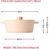 image:imageFIKA Kitchen Nonstick 49QT Deep Stock Pot with Glass Lid Healthy Cooking Non Stick Casserole Induction Compatible Cookware Stew Soup Noodle Pasta Made in Korea 87  22cm57 Quarts