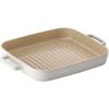 image:imageFIKA Kitchen Nonstick BBQ Grill Pan with Handle Healthy Cooking Ceramic Coating Griddle Pan Induction Compatible Barbeque Skillet Dishwasher amp Oven Safe Made in Korea 11 X 9811 X 98 Rectangular
