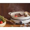 image:imageFIKA Kitchen Nonstick BBQ Grill Pan with Handle Healthy Cooking Ceramic Coating Griddle Pan Induction Compatible Barbeque Skillet Dishwasher amp Oven Safe Made in Korea 11 X 9810 Round