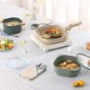 image:imageFIKA Objet Comfort 7Piece Kitchen Nonstick Healthy Cooking Cookware Set with Lid Detachable Handle Induction Compatible AllinOne Kitcheware Easy to Store Great Gift Made in Korea GREENGreen