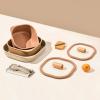 image:imageFIKA Objet Comfort 7Piece Kitchen Nonstick Healthy Cooking Cookware Set with Lid Detachable Handle Induction Compatible AllinOne Kitcheware Easy to Store Great Gift Made in Korea GREENTerracotta