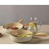 image:imageNEOFLAM FIKA 3Piece Kitchen Essential Stir Frying Pan Wok Set with Wood Handle Nonstick Ceramic Coating Skillet Induction Compatible Made in Korea