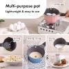 image:imageNeoflam 1qt Saucepan Butter Warmer Milk BoilingMelting Pot Ecolon Healthy Ceramic Nonstick Coating PFOAfree 2 Pour Spouts Dishwasher Safe Ivory