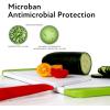 image:imageNeoflam 2 Piece Plastic Cutting Board Set Microban Protection Stain amp Odor Free Extra Large BPA Free Juice Groove Non Slip Dishwasher Safe Easy Grip Handle White GreenWhite Green