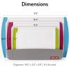image:imageNeoflam 2 Piece Plastic Cutting Board Set Microban Protection Stain amp Odor Free Extra Large BPA Free Juice Groove Non Slip Dishwasher Safe Easy Grip Handle White GreenMulticolor