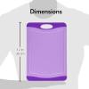 image:imageNeoflam 2 Piece Plastic Cutting Board Set Microban Protection Stain amp Odor Free Extra Large BPA Free Juice Groove Non Slip Dishwasher Safe Easy Grip Handle White GreenPurple