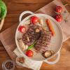 image:imageNeoflam FIKA 11inch 28cm Ivory IH Rectangular Grill Pan Impact Induction HeatingRound