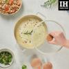 image:imageNeoflam FIKA 49QT 22cm Ivory IH Deep Stock Pot with Glass Lid Impact Induction HeatingIvory