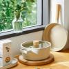 image:imageNeoflam FIKA 9inch 24cm 40QT Ivory IH Stock Pot with Glass Lid Impact Induction Heating4 Quarts