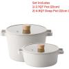 image:imageNeoflam FIKA Cookware Set  Value Pack2 4Piece NonStick Ceramic Coated Pots
