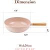 image:imageNeoflam FIKA Kitchen 10Inch Nonstick Stir Frying Wok with Glass Lid Healthy Cooking Non Stick Ceramic Coating Skillet with Wood Handle Induction Compatible Multi Pan Made in Korea 26cm12