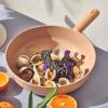 image:imageNeoflam FIKA Kitchen 10Inch Nonstick Stir Frying Wok with Glass Lid Healthy Cooking Non Stick Ceramic Coating Skillet with Wood Handle Induction Compatible Multi Pan Made in Korea 26cm10