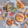 image:imageNeoflam FIKA Kitchen 10Inch Nonstick Stir Frying Wok with Glass Lid Healthy Cooking Non Stick Ceramic Coating Skillet with Wood Handle Induction Compatible Multi Pan Made in Korea 26cm11