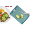 image:imageNeoflam Flutto Poly Cutting Board  Purple Durable Plastic KnifeScratch Resistant Large Handle Kitchen Essential 115 x 8 x 04 inchesBlue