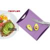 image:imageNeoflam Flutto Poly Cutting Board  Purple Durable Plastic KnifeScratch Resistant Large Handle Kitchen Essential 115 x 8 x 04 inchesPurple