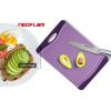 image:imageNeoflam Flutto Poly Cutting Board  Purple Durable Plastic KnifeScratch Resistant Large Handle Kitchen Essential 115 x 8 x 04 inchesPurple