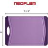 image:imageNeoflam Flutto Poly Cutting Board  Purple Durable Plastic KnifeScratch Resistant Large Handle Kitchen Essential 115 x 8 x 04 inchesPurple