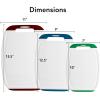 image:imageNeoflam Microban Antimicrobial Plastic Cutting Board 3 Sets BPA Free NonSlip EZ Grip Handle Dishwasher Safe Reversible Use Large Juice Grooves Blue GrayMulticolor