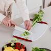 image:imageNeoflam Microban Antimicrobial Plastic Cutting Board 3 Sets BPA Free NonSlip EZ Grip Handle Dishwasher Safe Reversible Use Large Juice Grooves Blue GrayMulticolor