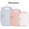 image:imageNeoflam Microban Antimicrobial Plastic Cutting Board 3 Sets BPA Free NonSlip EZ Grip Handle Dishwasher Safe Reversible Use Large Juice Grooves Blue GrayPastel