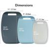 image:imageNeoflam Microban Antimicrobial Plastic Cutting Board 3 Sets BPA Free NonSlip EZ Grip Handle Dishwasher Safe Reversible Use Large Juice Grooves Blue GrayBlueGray