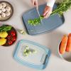 image:imageNeoflam Microban Antimicrobial Plastic Cutting Board 3 Sets BPA Free NonSlip EZ Grip Handle Dishwasher Safe Reversible Use Large Juice Grooves Blue GrayBlueGray