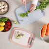 image:imageNeoflam Microban Antimicrobial Plastic Cutting Board 3 Sets BPA Free NonSlip EZ Grip Handle Dishwasher Safe Reversible Use Large Juice Grooves Blue GrayPastel