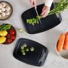 image:imageNeoflam Microban Antimicrobial Plastic Cutting Board 3 Sets BPA Free NonSlip EZ Grip Handle Dishwasher Safe Reversible Use Large Juice Grooves Blue GrayGranite BlackGray