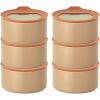 image:image6 Set FIKA One Kitchen Ceramic Round Food Container Set with Glass Lid Porcelain Prep Mixing amp Serving Bowls Microwave Oven amp Dishwasher Safe Storage Home Deco Canister 200ml  021qt  7ozRose Pink