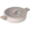 image:imageChou Chou Kitchen Nonstick 26QT Low Stock Pot with Silicone Rim Lid Healthy Cooking Ceramic Coating Casserole with Handle Induction Compatible Cookware Hot Pot Stew Made in Korea 95  24cm