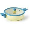image:imageDanish Kitchen Nonstick Forged 8 Low Stock Pot with Lid Healthy Cooking Non Stick Ceramic Coating Multi Casserole Induction Compatible Cookware for Stew Soup Noodle Made in Korea 16 qt29 Quarts