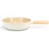image:imageFIKA 10Inch Nonstick Stir Fry Wok with Wooden Handle Induction Compatible Cookware for All Stovetops Kitchen Essential Ceramic Coating Skillet Healthy Cooking Pan Made in Korea 26cm