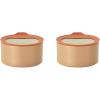 image:imageNeoflam 2pc FIKA One Kitchen Porcelain Ceramic Food Container with Glass Lid Microwave Oven Dishwasher Safe Storage Pantry Refrigerator Cabinet Organization Home Deco 1000ml  106 qt  34oz1000ml