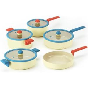 image:imageDanish 8Pieces Forged Cookware Set with Lid Kitchen Nonstick Ceramic Coating Pot Saucepan Skillet Multi Frying Pan Induction Compatible Kitchenware Soup Noodle Stew Tamagoyaki Made in Korea5