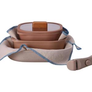 image:imageFIKA Objet Comfort 7Piece Kitchen Nonstick Healthy Cooking Cookware Set with Lid Detachable Handle Induction Compatible AllinOne Kitcheware Easy to Store Great Gift Made in Korea GREENTerracotta